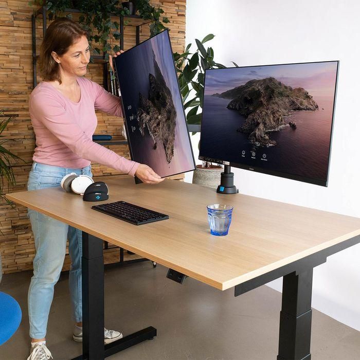 R-Go Tools R-Go Caparo 4 D2, Circular Dual Monitor Arm, Desk Mount, Gas Spring, 3-9kg, Black-Silver, Low Carbon Footprint 3 R-Go Tools R-Go Caparo 4 D2, Circular Dual Monitor Arm, Desk Mount, Gas Spring, 3-9kg, Black-Silver, Low Carbon Footprint 3