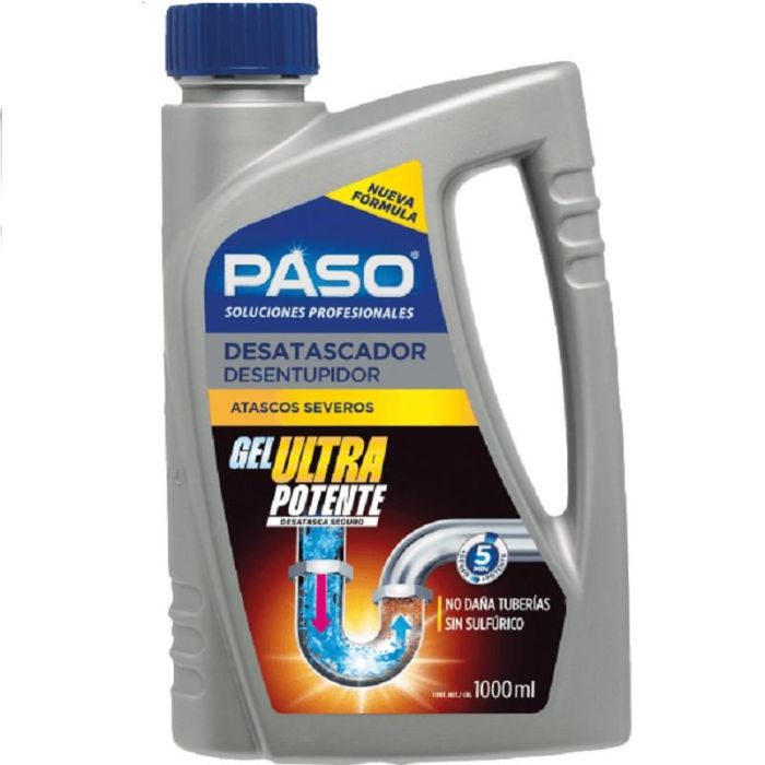 Paso Desatascador Gel Express 1L 705011 - Soluciones eficaces para tuberías 0 Paso Desatascador Gel Express 1L 705011 - Soluciones eficaces para tuberías 0