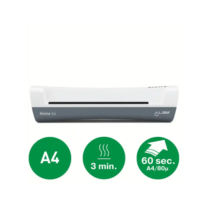 Leitz Plastificadora iLam Home DIN A4, 2 Rodillos, Hasta 125 micras, Color Blanco/Gris 2