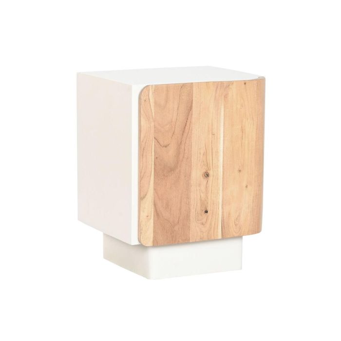Mesita De Noche Scandi DKD Home Decor Natural Blanco 35 x 50 x 40 cm Mesita De Noche Scandi DKD Home Decor Natural Blanco 35 x 50 x 40 cm