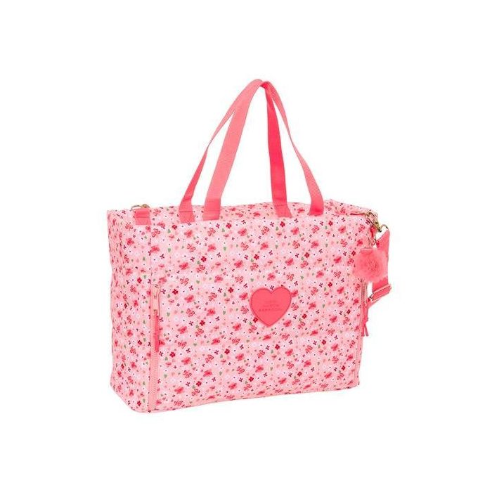 Safta Bolso Portatil 14,1'' Vmb "In Bloom" Negro Compartimento Principal Cremallera Alojamiento Acolchado Bolsillo Interior Exterior