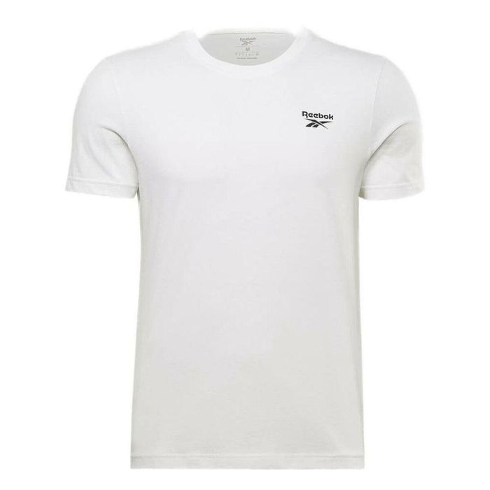 Camiseta de Manga Corta Hombre Reebok Identity Left Chest Logo Blanco 3