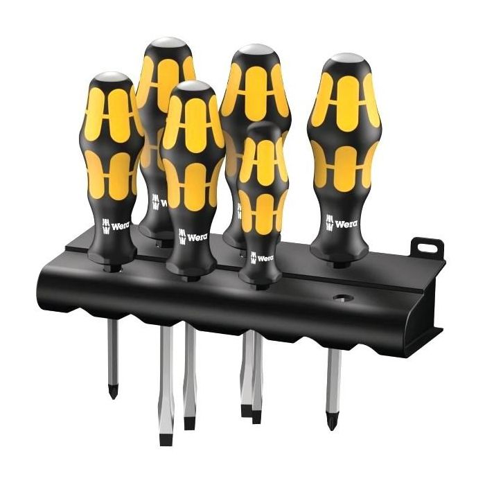 Wera Schraubendrehersatz. Schraubmeißel + Rack 6-tlg 932/6 0 Wera Schraubendrehersatz. Schraubmeißel + Rack 6-tlg 932/6 0