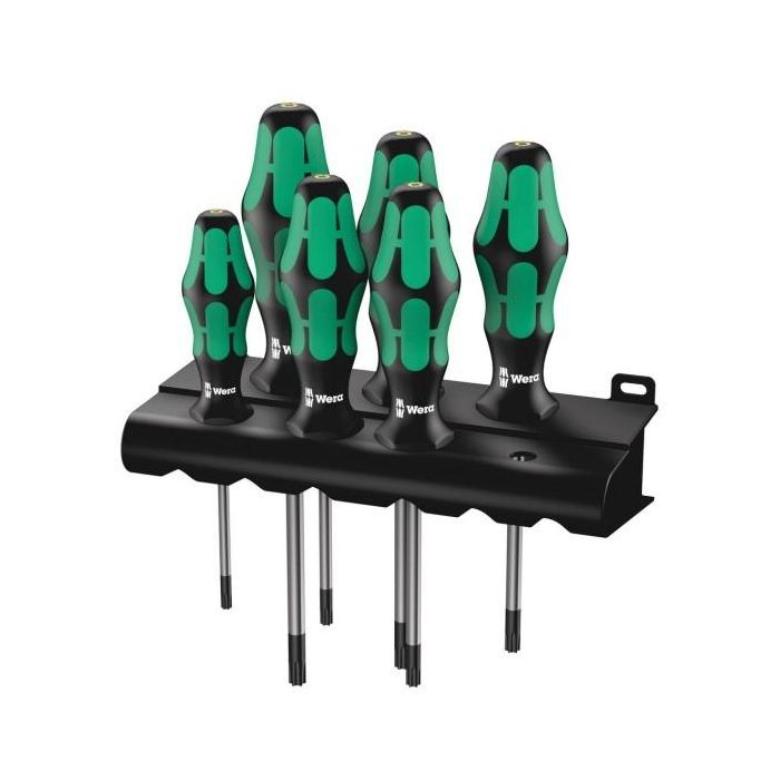 Wera Destornilladores TORX BO Kraftform Juego de 6 piezas con soporte 367/6