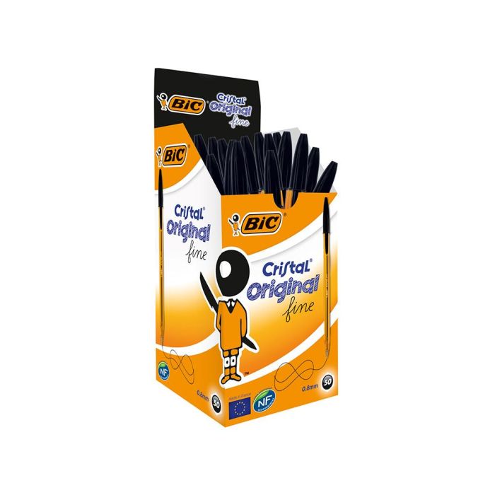 Bic Bolígrafo Cristal Original Fine Negro Caja 50 Ud 4