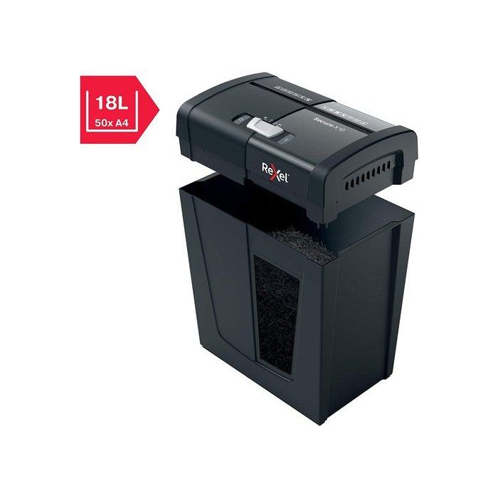 Destructora Rexel Secure X10 Negro (10H Partic.) Nv.Seg.4 - Particula 4X40Mm Dep.18L