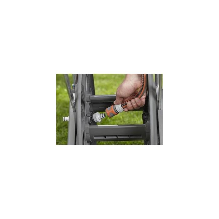 Gardena Aquaroll L Enrollador de manguera con ruedas, mango telescópico y conexión antigoteo, resistente a heladas 3 Gardena Aquaroll L Enrollador de manguera con ruedas, mango telescópico y conexión antigoteo, resistente a heladas 3