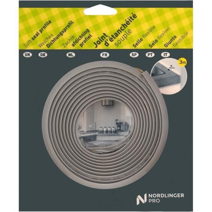 Junta de estanqueidad - NORDLINGER PRO - 3 m - Gris Aluminio 1