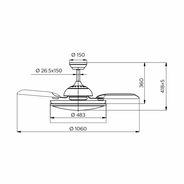 Ventilador de Techo con Luz Philips 929004081801 Blanco Dorado (4000 K) (2700 K) 6 Ventilador de Techo con Luz Philips 929004081801 Blanco Dorado (4000 K) (2700 K) 6