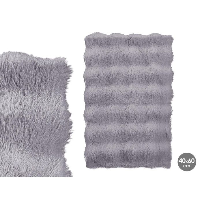 Alfombra Pelo Relieve Berilo 40x60 cm Gris (Set de 12)