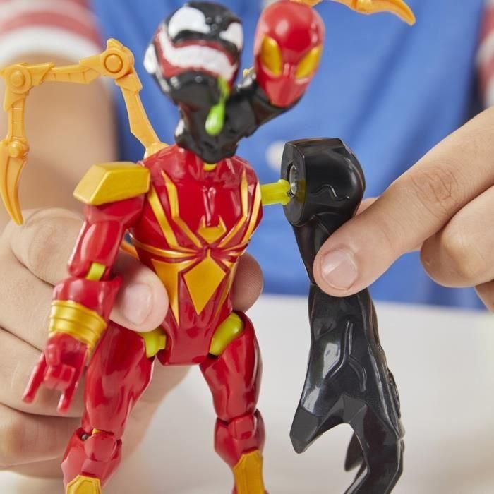 MixMashers Iron Spider Deluxe, figura personalizable de 12 cm para mezclar y combinar con accesorios, Marvel, a partir de 4 años 3