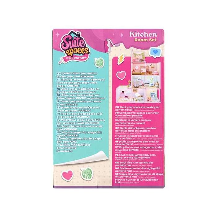 Bizak Diseña tu Cocina Suite Spaces. Incluye: 20 accesorios, 2 papeles de pared y 1 papel de suelo. 2