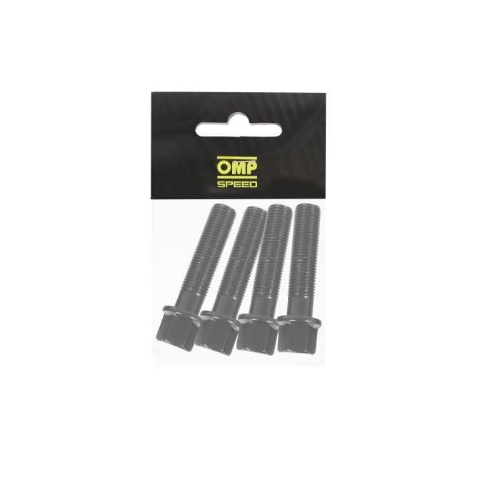 Omp Speed OMPS09661401 Juego de 4 Tornillos Planos M14x1.5 Largo 48 mm Llave 17 Negros DIN 10.9 Omp Speed OMPS09661401 Juego de 4 Tornillos Planos M14x1.5 Largo 48 mm Llave 17 Negros DIN 10.9
