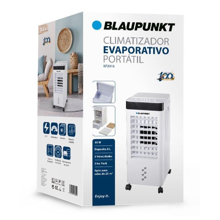 Climatizador Evaporativo Portátil Blaupunkt BP2016 65 W 8 L Blanco