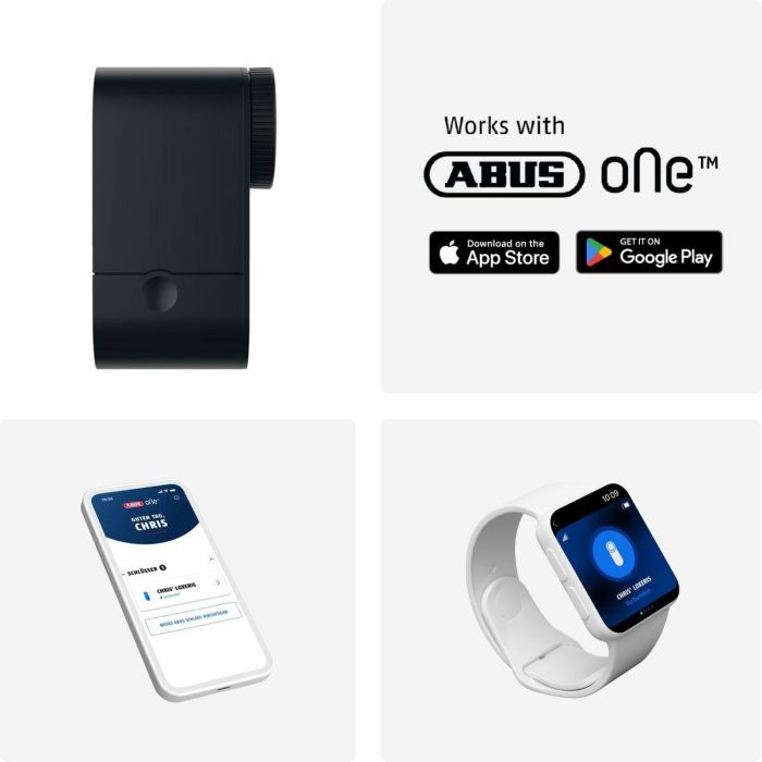 ABUS CFA4100 BK Cerradura Bluetooth LOXERIS One Mecanismo Inteligente Negro con Acceso Compartido 4
