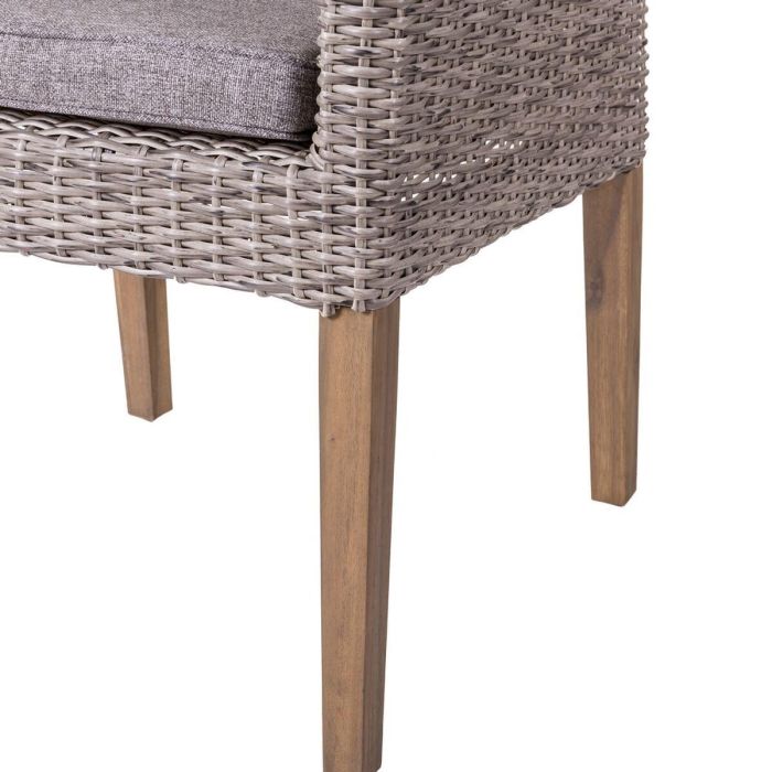 Silla de Jardín Patsy Gris Madera Ratán 58 x 63 x 86 cm 1