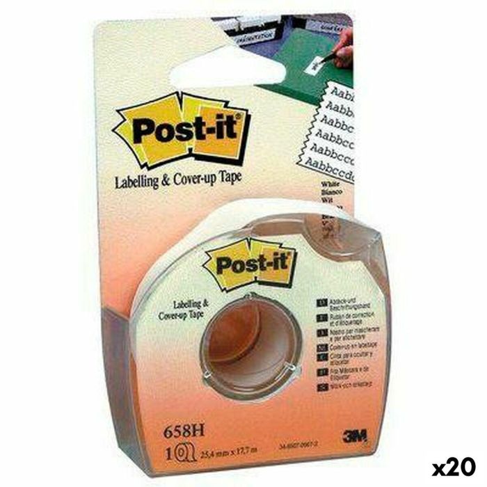 Cinta Adhesiva Post-it 658H Blanco 25,4 mm x 17,7 m (12 Unidades) 0 Cinta Adhesiva Post-it 658H Blanco 25,4 mm x 17,7 m (12 Unidades) 0