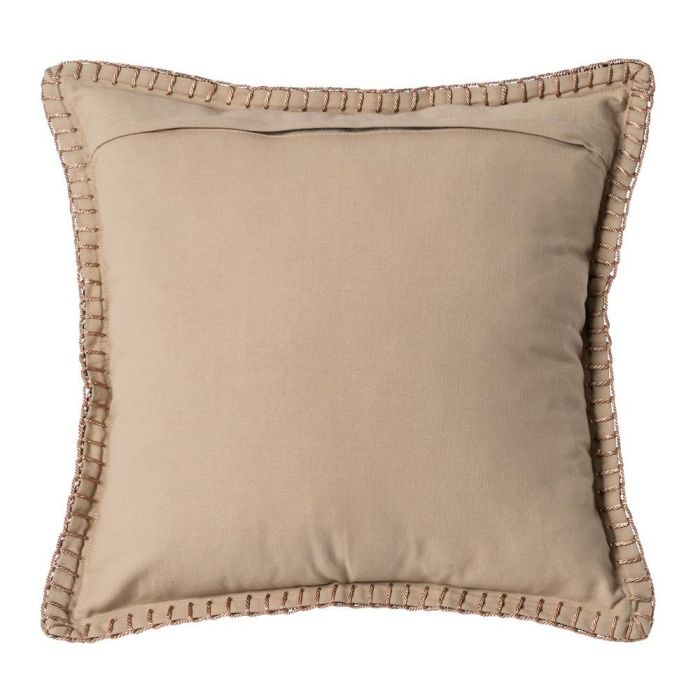 Cojín Marrón Algodón/Terciopelo 50 X 50 cm