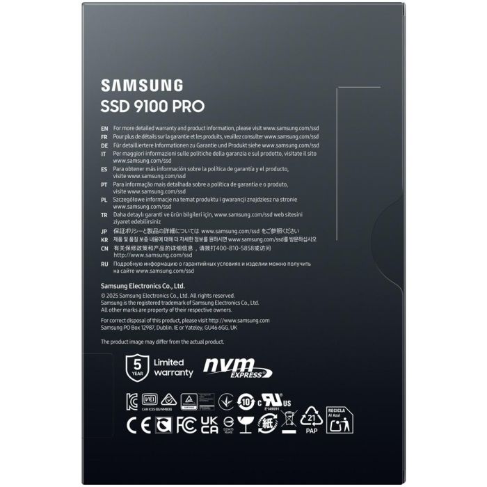 Samsung MZ-VAP1T0 SSD 1 TB M.2 PCI Express 5.0 NVMe V-NAND TLC 14700 MB/s lectura 13300 MB/s escritura para PC/Portátil 2