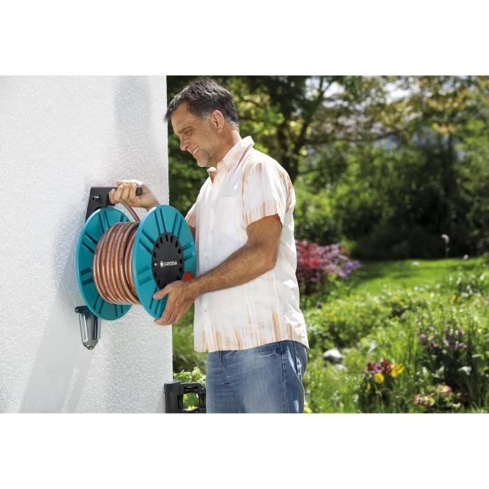 Gardena 2650-20 Enrollador de Manguera de Pared para un Máximo de 60 Metros Ø 13mm con Guía 4 Gardena 2650-20 Enrollador de Manguera de Pared para un Máximo de 60 Metros Ø 13mm con Guía 4