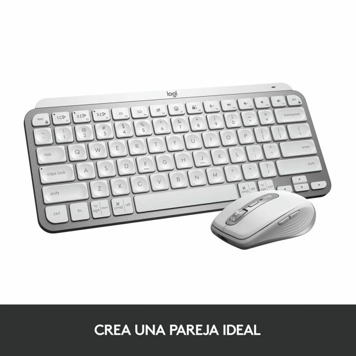 Logitech MX Keys Mini Teclado Inalámbrico Gris Pálido - Teclas Esféricas Cóncavas, Retroiluminación Inteligente, Bluetooth 2