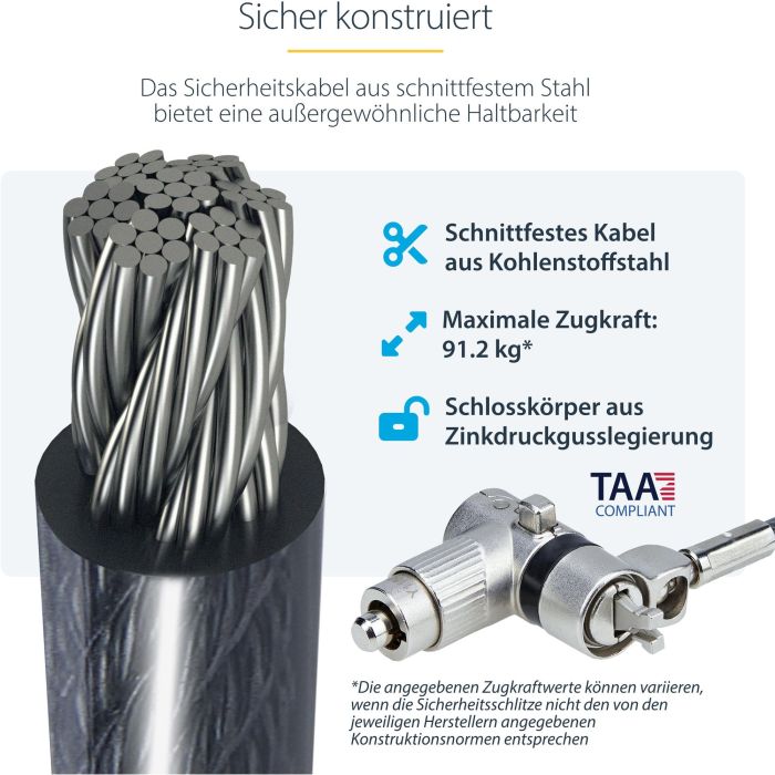 Videocámara de Vigilancia Startech UNIVKA25-LAPTOP-LOCK 9