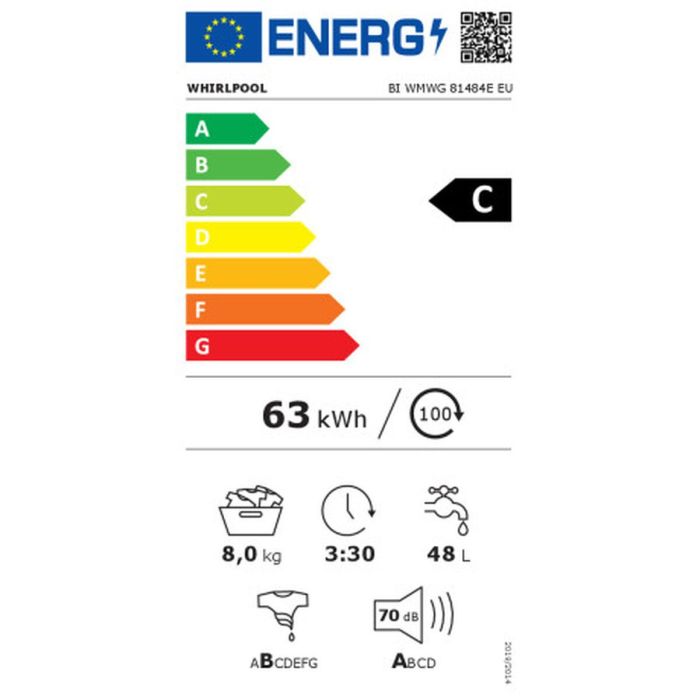 Lavadora Whirlpool Corporation BIWMWG81485EU 60 cm 8 kg 1 Lavadora Whirlpool Corporation BIWMWG81485EU 60 cm 8 kg 1