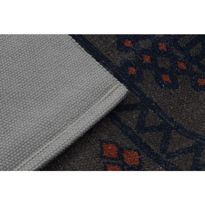 DKD Home Decor Alfombra Árabe Geométrica de Algodón Poliéster Azul Naranja 180x120 cm 715 gsm Colección Josta (2 Unidades) 2 DKD Home Decor Alfombra Árabe Geométrica de Algodón Poliéster Azul Naranja 180x120 cm 715 gsm Colección Josta (2 Unidades) 2