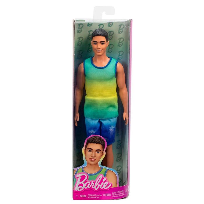 Barbie Hyv00 Muñeco Ken Fashionista Camiseta Degradada Azul Verde Cuerpo Ancho Pantalones Cortos Vaqueros Zapatillas Plateadas +3 Años 1 Barbie Hyv00 Muñeco Ken Fashionista Camiseta Degradada Azul Verde Cuerpo Ancho Pantalones Cortos Vaqueros Zapatillas Plateadas +3 Años 1