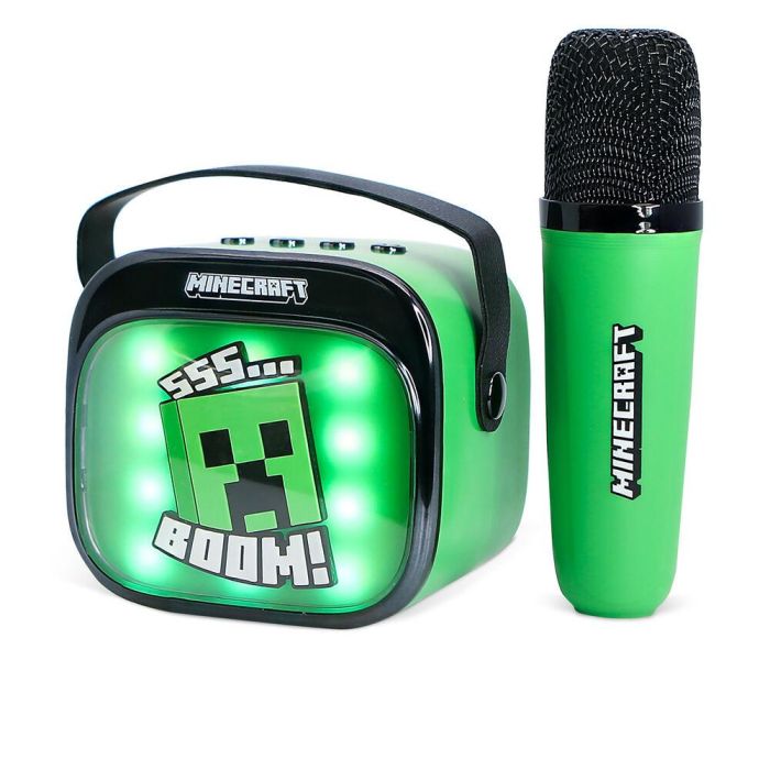 Altavoz y Micro Karaoke LED Minecraft 3 Altavoz y Micro Karaoke LED Minecraft 3