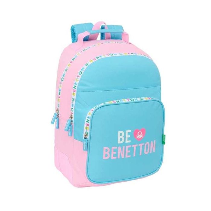 Mochila Escolar Benetton Unique Rosa Turquesa 32 x 42 x 15 cm 0 Mochila Escolar Benetton Unique Rosa Turquesa 32 x 42 x 15 cm 0