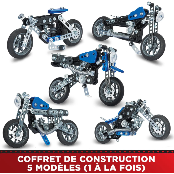 Bandai Meccano Motocicleta APM20103 Kit de Construcción con 5 Modelos