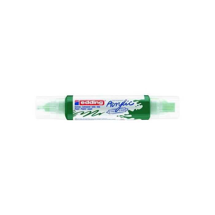 Marcador Acrylic Edding 5400 3D Doble Punta (2-3/5-10 Mm) Verde Musgo 5 unidades