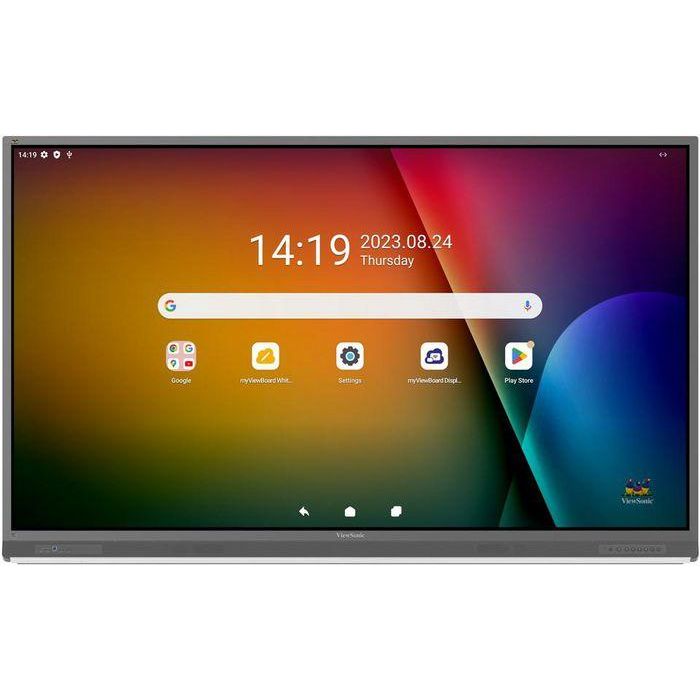 ViewSonic IFP8652-2F Pantalla Interactiva ViewBoard 86" 4K UHD (3840x2160) Táctil 40 Puntos, Android 11, USB-C para Educación
