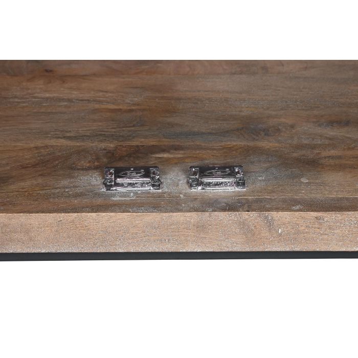 Aparador Home ESPRIT Marrón Negro Plateado 80 x 38 x 80 cm 7 Aparador Home ESPRIT Marrón Negro Plateado 80 x 38 x 80 cm 7