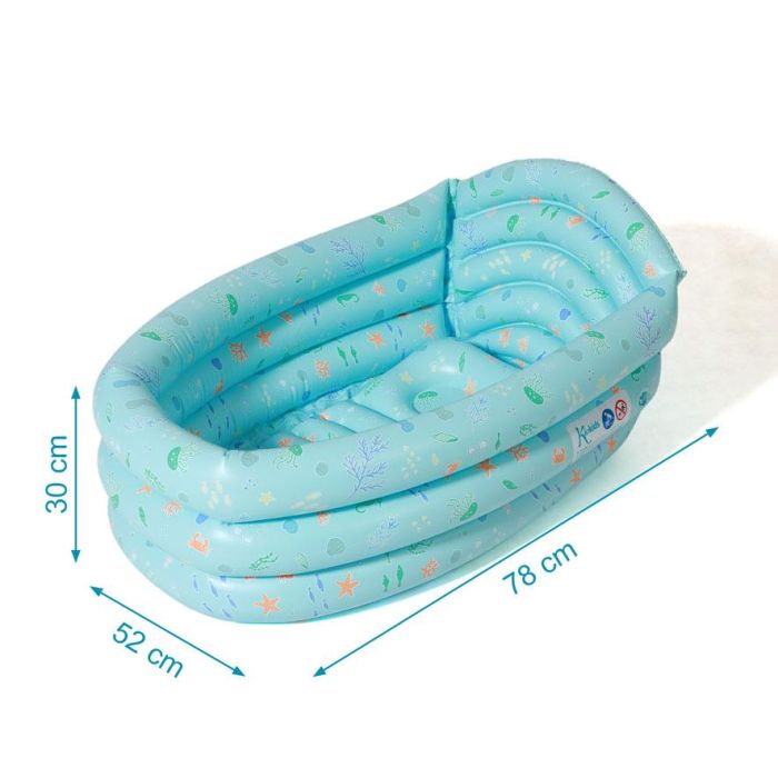 KioKids Bañera Hinchable para Bebés +0 Meses Azul Portátil de Viaje, Segura y Duradera, Fácil de Inflar y Limpiar 2 KioKids Bañera Hinchable para Bebés +0 Meses Azul Portátil de Viaje, Segura y Duradera, Fácil de Inflar y Limpiar 2