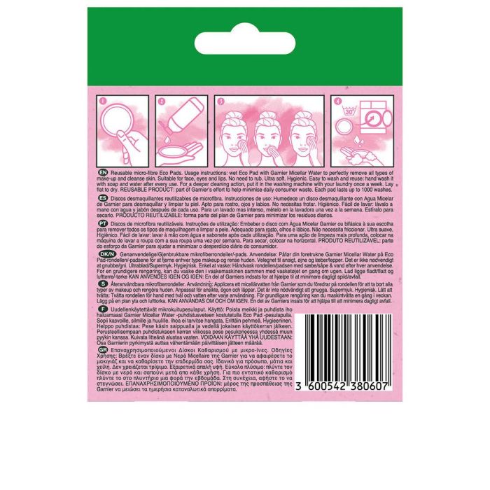 Garnier Discos Desmaquillantes Suaves Lavables 3 u 2 Garnier Discos Desmaquillantes Suaves Lavables 3 u 2