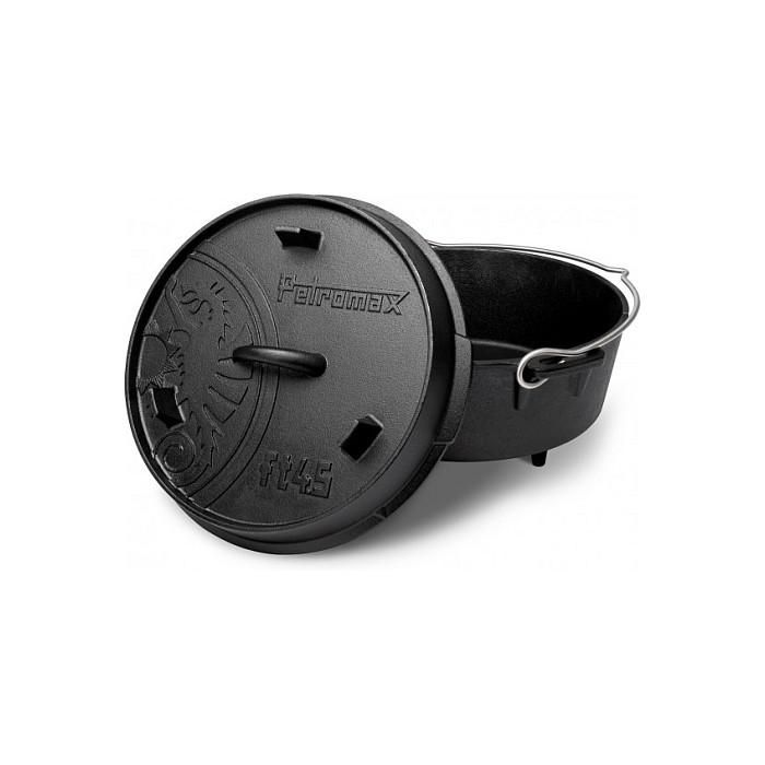 Petromax ft4.5 Feuertopf - Olla de hierro fundido, 3.5 L, color negro, con tapa, 186x270x310 mm