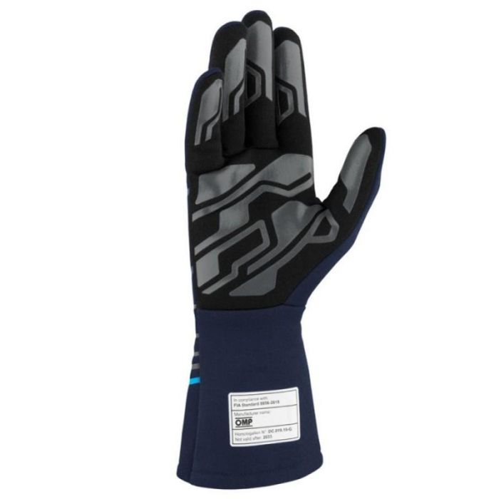 Omp IB0-0777-B01-244-S Guantes Deportivos Omp Sport Fia 8856-2018 My2025 Navy Azul - Cyan Talla S 2