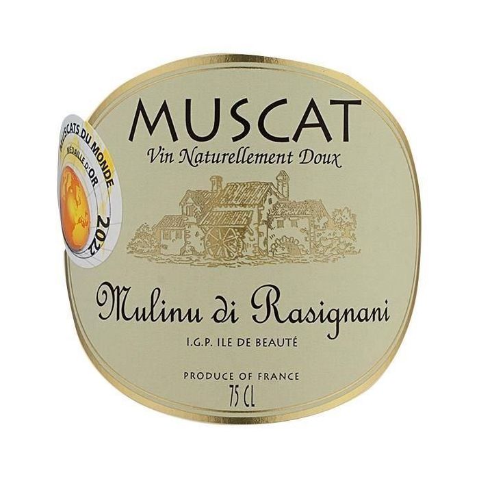Mulinu di Rasignani Muscat Ile de Beauté - Vino blanco corso 1 Mulinu di Rasignani Muscat Ile de Beauté - Vino blanco corso 1