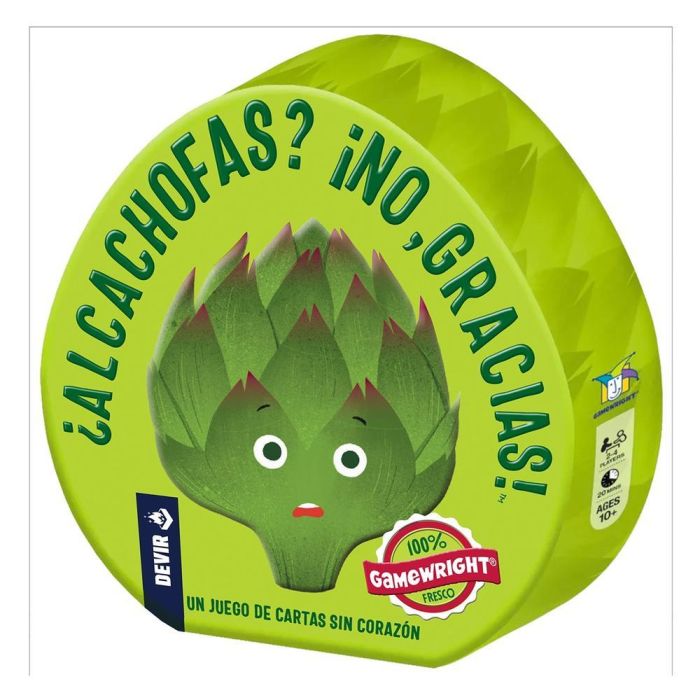 Devir ¿Alcachofas? ¡No Gracias! Juego de Mesa y Cartas. Apto para Mayores de 10 Años. Edición Completa en Español con Componentes de Cartón y Plástico. 0 Devir ¿Alcachofas? ¡No Gracias! Juego de Mesa y Cartas. Apto para Mayores de 10 Años. Edición Completa en Español con Componentes de Cartón y Plástico. 0