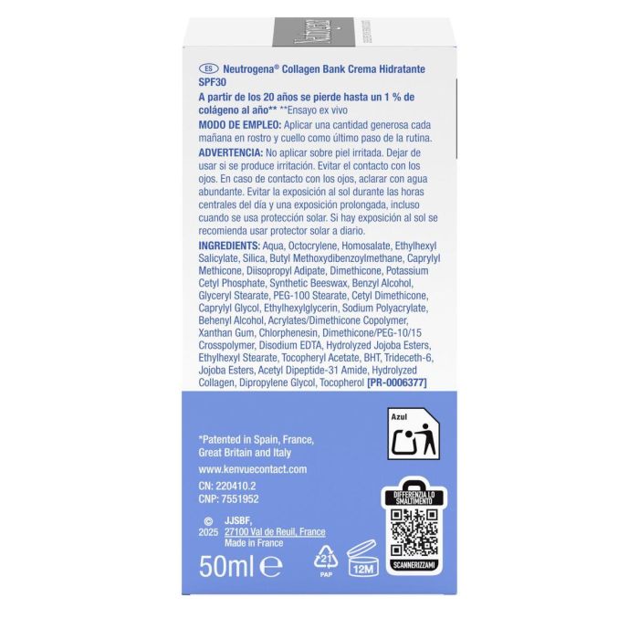 Neutrogena COLLAGEN BANK Crema Hidratante SPF30 50 ml 2 Neutrogena COLLAGEN BANK Crema Hidratante SPF30 50 ml 2