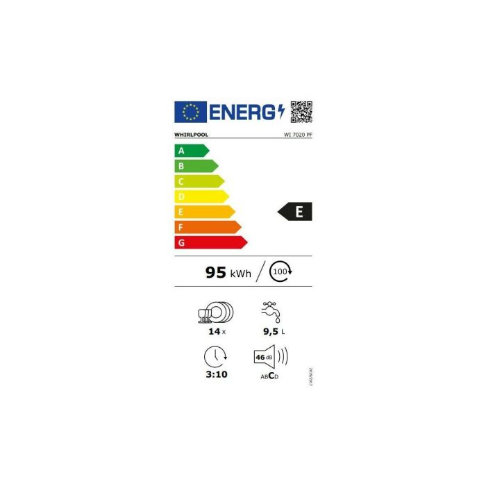Lavavajillas Whirlpool Corporation WI 7020 PF 60 cm 1 Lavavajillas Whirlpool Corporation WI 7020 PF 60 cm 1