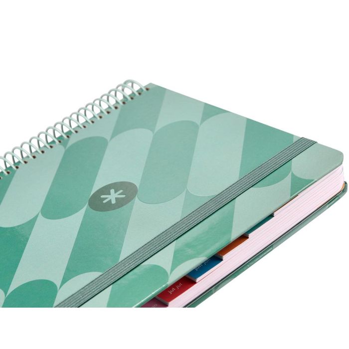 Agenda Espiral Antartik Pattern A5+ 2025 Dia Pagina Color Verde Papel 80 gr 6