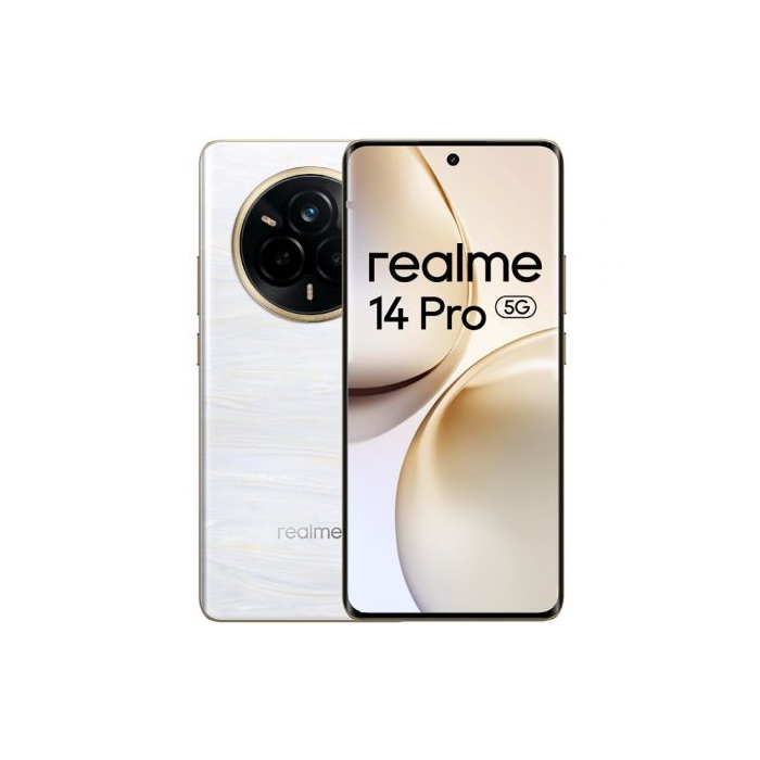 Realme 14 Pro 5G Dual SIM 512GB 12GB RAM Pearl White - Pantalla OLED 120Hz, Cámara 50 MP, Android 15 0 Realme 14 Pro 5G Dual SIM 512GB 12GB RAM Pearl White - Pantalla OLED 120Hz, Cámara 50 MP, Android 15 0
