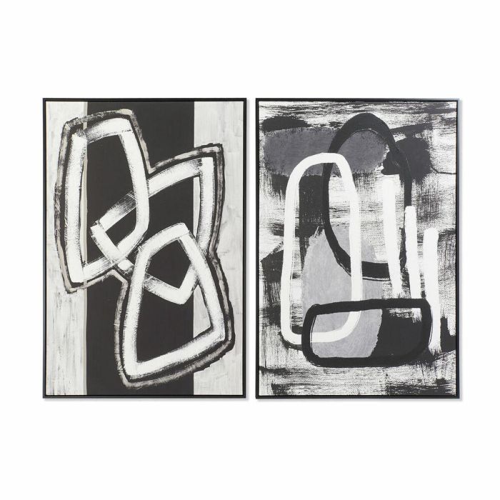 Cuadro Moderno DKD Home Decor Negro Blanco 4.5 x 122.5 x 83 cm (2 Unidades) Cuadro Moderno DKD Home Decor Negro Blanco 4.5 x 122.5 x 83 cm (2 Unidades)