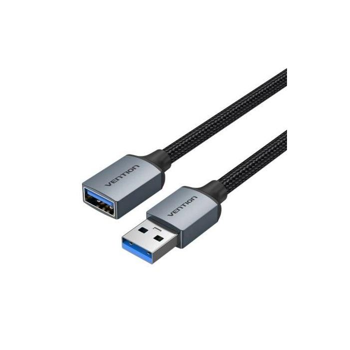 Cable Alargador USB 3.0 Vention CBLHF/ USB Macho - USB Hembra/ 5Gbps/ 1m/ Gris