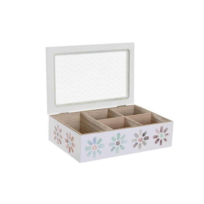 DKD Home Decor Caja para Infusiones Casablanca 2022 Urban 15 x 7 x 23 cm MDF y Cristal 1