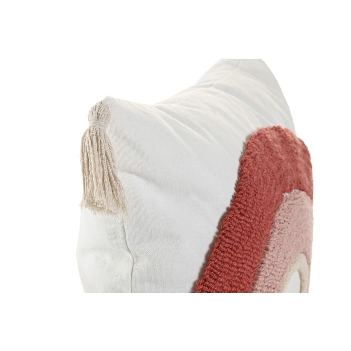 Cojin Urban DKD Home Decor Blanco Rosa 45 x 45 cm (2 Unidades) 1