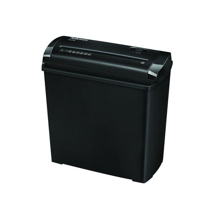 FELLOWES Destructora P-25S/ Corte en Tiras de 7mm/ Negra